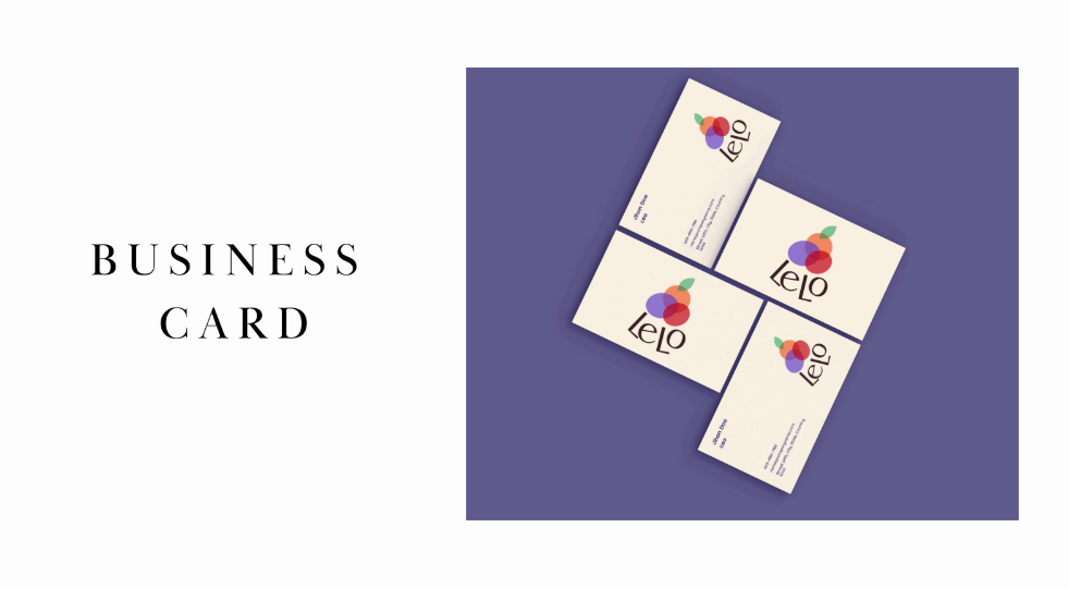 Lelo business card design